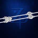 Round Lab Grown Diamond Chain Link Bracelet for Women