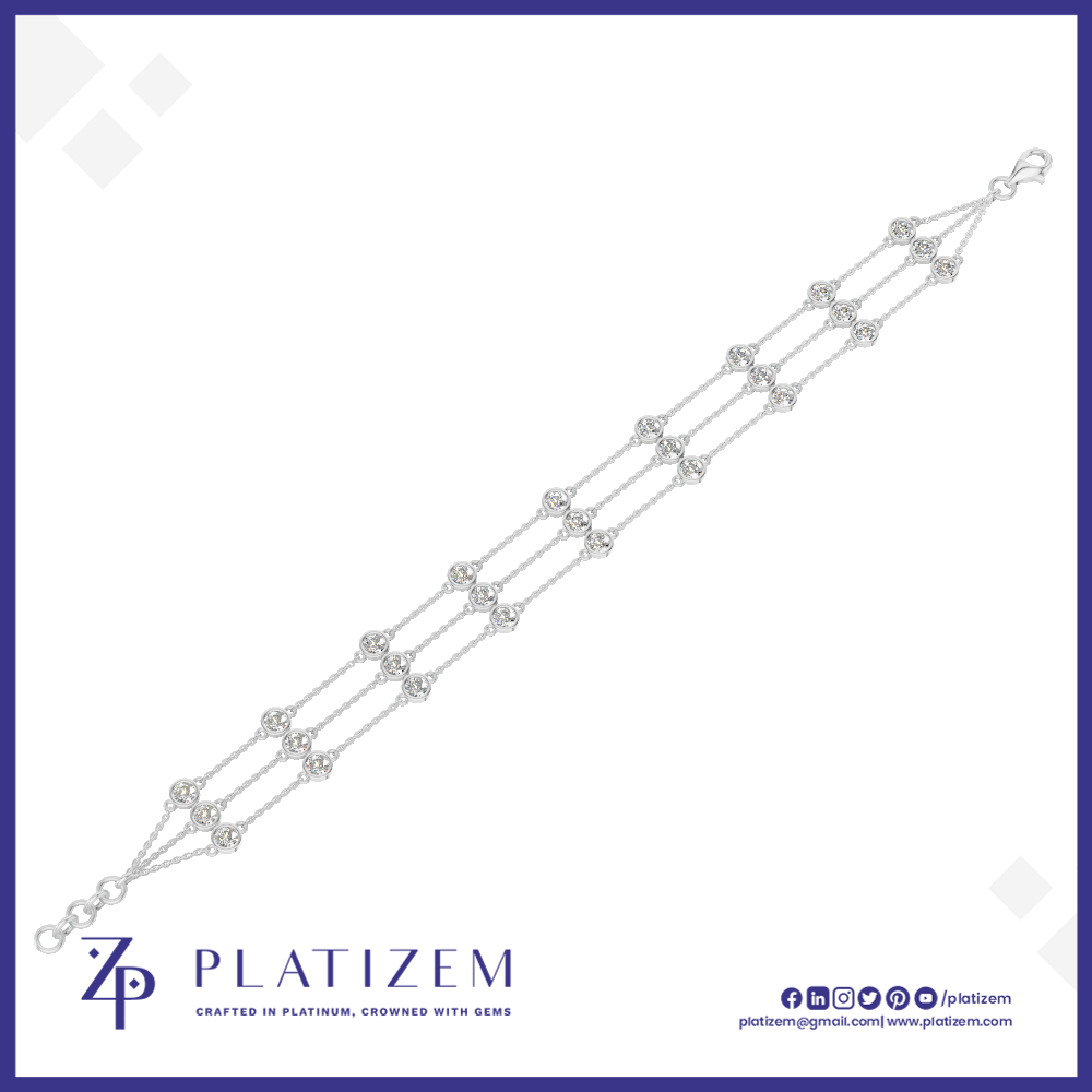 Lab Grown Diamond Layered Bracelet with 3 Rows