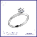 Round Solitaire Ring on Knife Edge Band