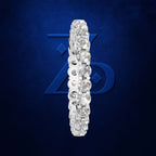 Round Laboratory Grown Diamond Wedding Band Gold and Platinum Luxury Ring