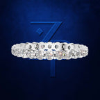 Round Laboratory Grown Diamond Wedding Band Gold and Platinum Luxury Ring