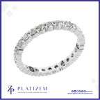 Round Cut Lab Grown Diamond Eternity Ring Elegant Wedding Band