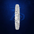 Round Cut Lab Grown Diamond Eternity Ring Elegant Wedding Band