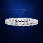 Round Cut Lab Grown Diamond Eternity Ring Elegant Wedding Band