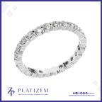 Round Cut Lab Grown Diamond Full Eternity Wedding Band