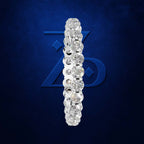 Round Cut Lab Grown Diamond Full Eternity Wedding Band