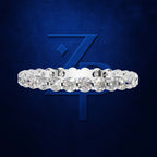 Round Cut Lab Grown Diamond Full Eternity Wedding Band