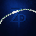 Emerald and Diamond Tennis Necklace in 14k Gold Elegant, Timeless, Luxury Jewelry