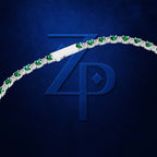 Timeless Laboratory Grown Diamonds and Emerald Tennis Necklace  Fine Jewelry for Women