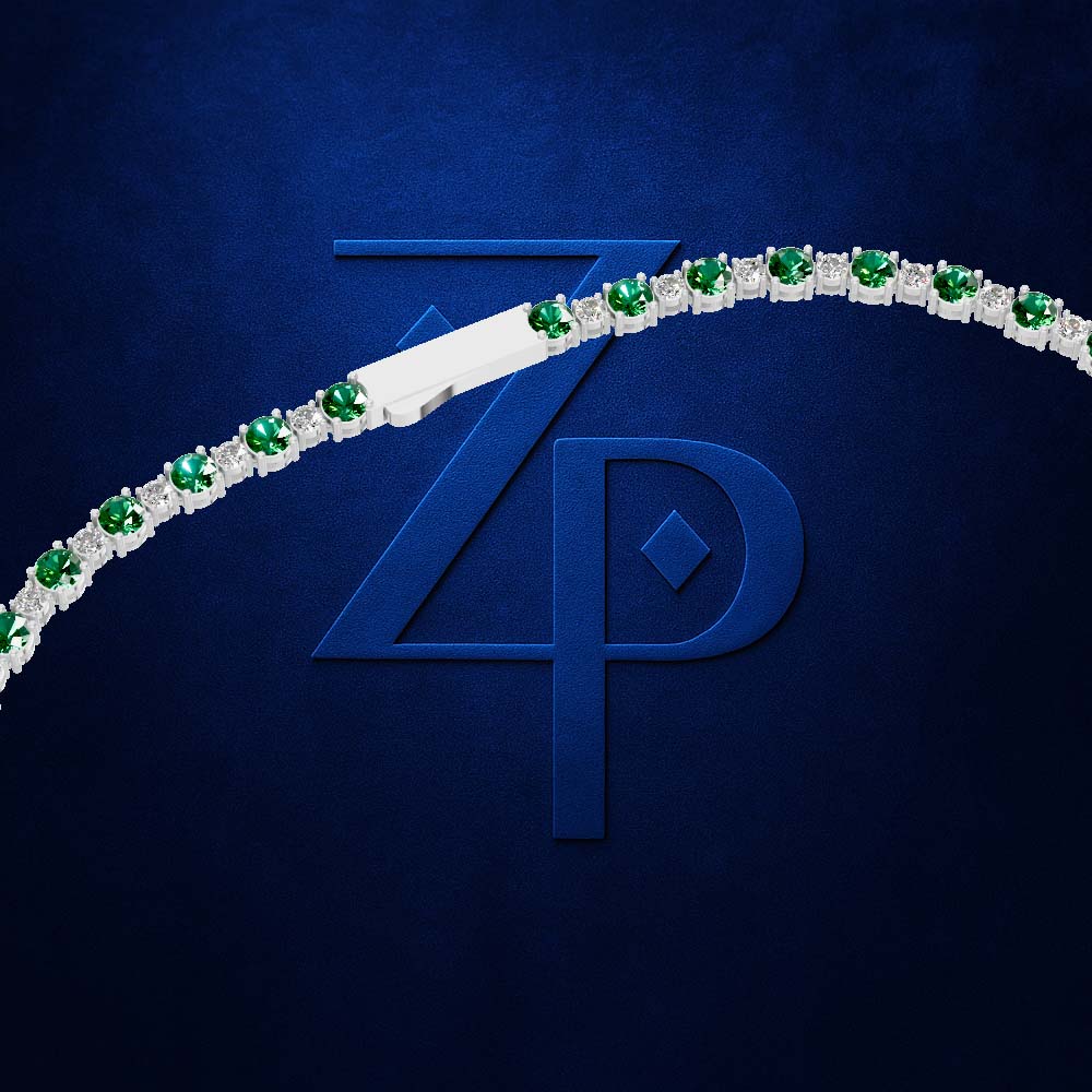Timeless Laboratory Grown Diamonds and Emerald Tennis Necklace  Fine Jewelry for Women