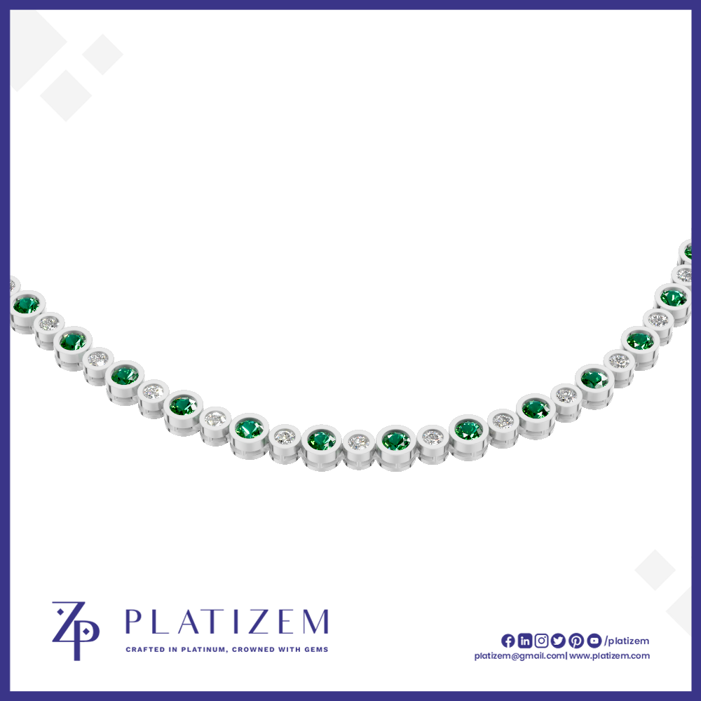 Bezel Set Emerald Cut Diamond Tennis Necklace Elegant, Modern, and Luxury Jewelry Piece