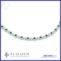 Bezel Set Emerald Cut Diamond Tennis Necklace Elegant, Modern, and Luxury Jewelry Piece