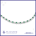 Bezel Set Emerald Cut Diamond Tennis Necklace Elegant, Modern, and Luxury Jewelry Piece
