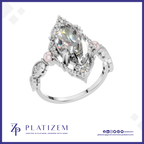 4 Ct Marquise Lab Grown Diamond Ring  Stunning, Eco Friendly Luxury Engagement Jewelry