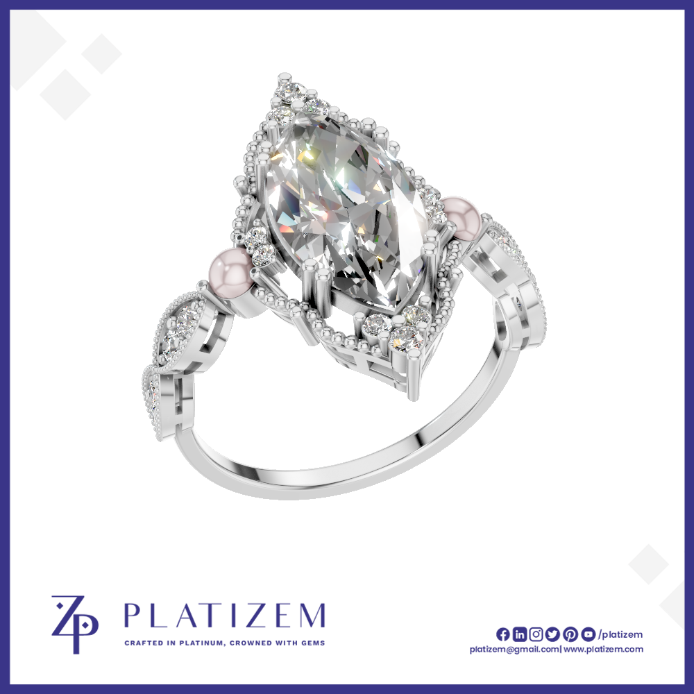 4 Ct Marquise Lab Grown Diamond Ring  Stunning, Eco Friendly Luxury Engagement Jewelry