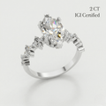 Marquise Laboratory Grown Diamond Engagement Ring Gold and Platinum Luxury