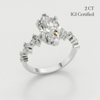 Marquise Laboratory Grown Diamond Engagement Ring Gold and Platinum Luxury