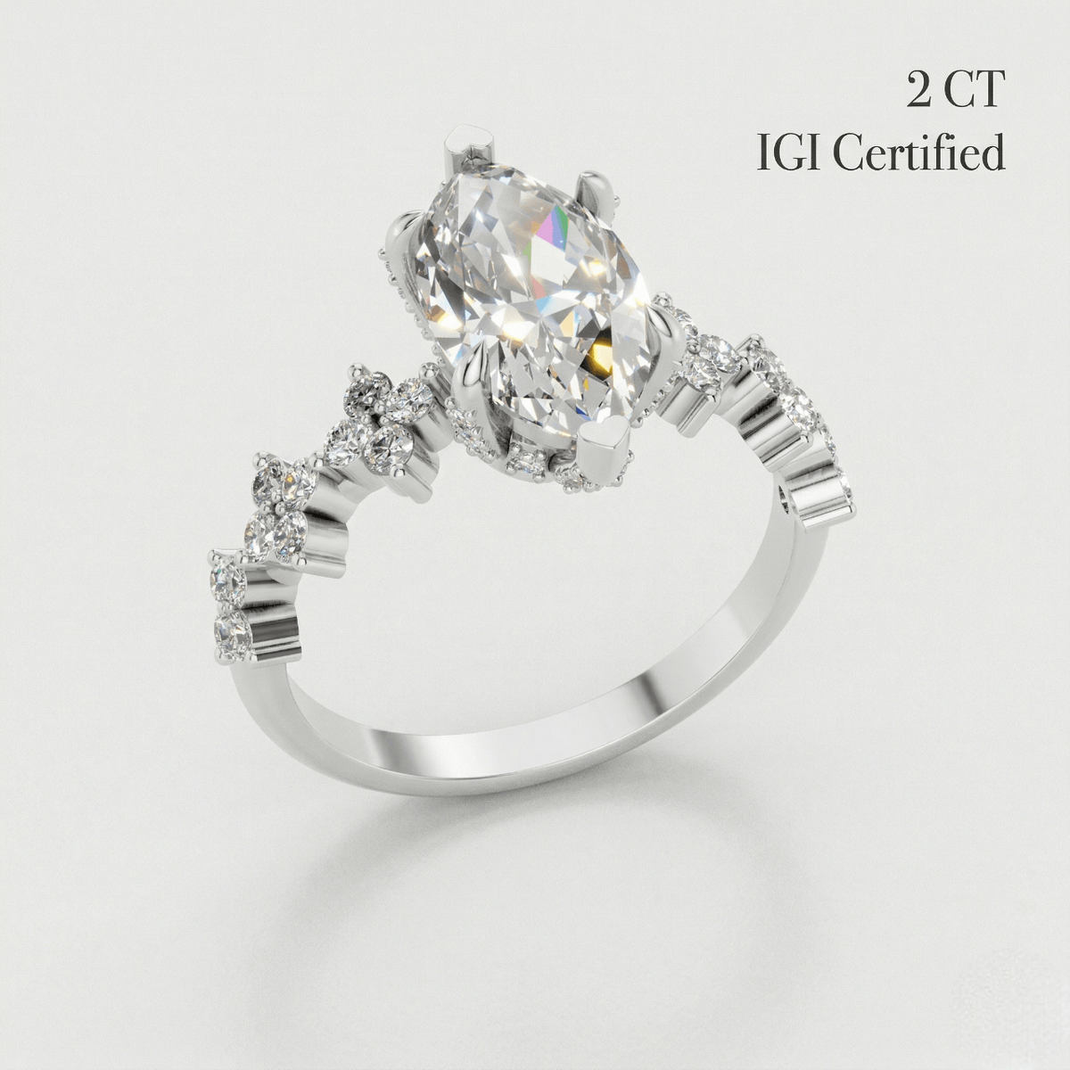 Marquise Laboratory Grown Diamond Engagement Ring Gold and Platinum Luxury