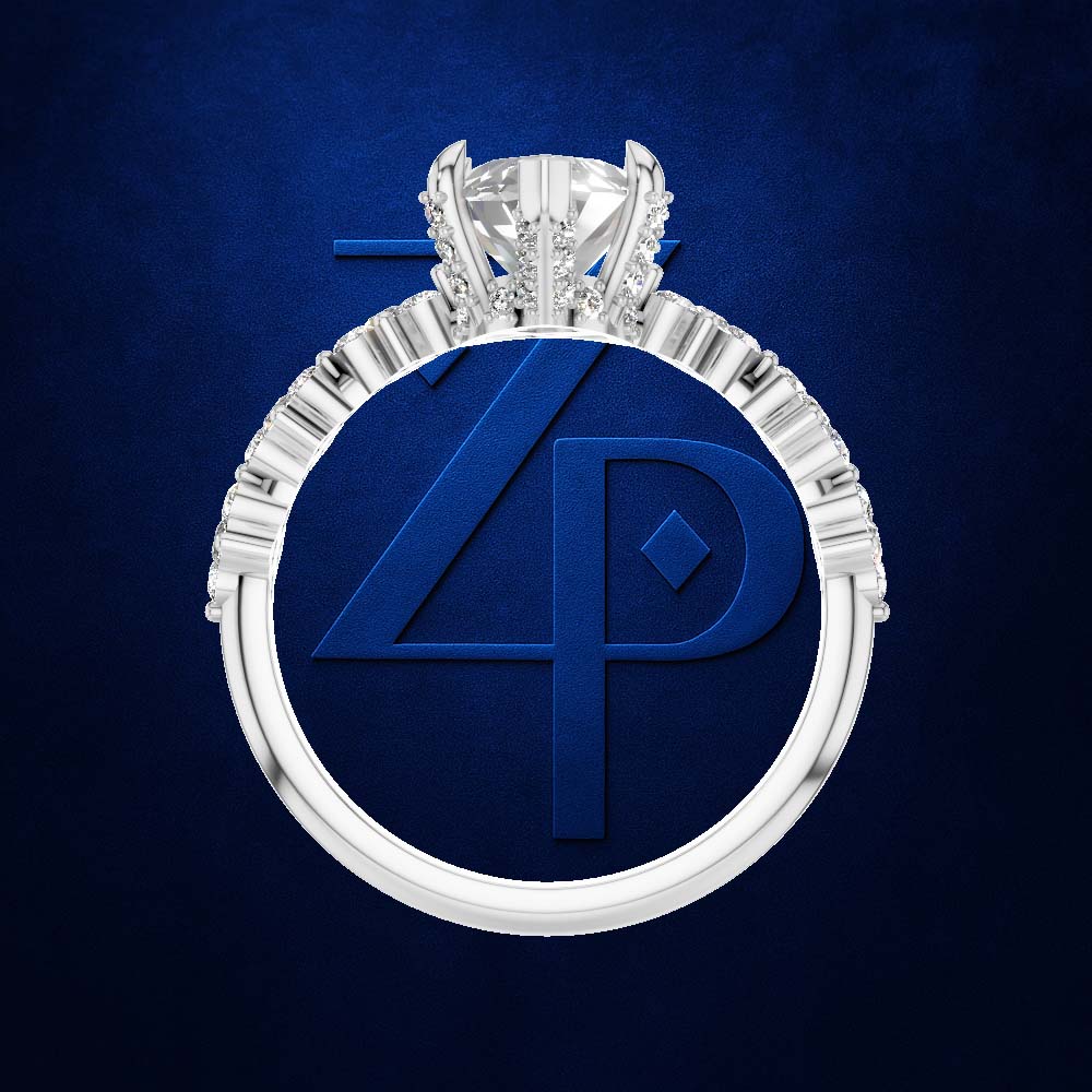 Marquise Laboratory Grown Diamond Engagement Ring Gold and Platinum Luxury