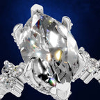 Marquise Laboratory Grown Diamond Engagement Ring Gold and Platinum Luxury