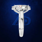 Oval Cut Hidden Halo Engagement Ring in Gold and Platinum Lab Grown Diamond Luxury