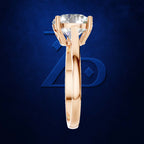 3 Carat Round Solitaire Engagement Ring 18K Gold Laboratory Grown Diamond Luxury Ring