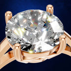 3 Carat Round Solitaire Engagement Ring 18K Gold Laboratory Grown Diamond Luxury Ring