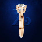 4 Prong Round Cut Engagement Ring 18K Gold Laboratory Grown Diamond Classic Ring