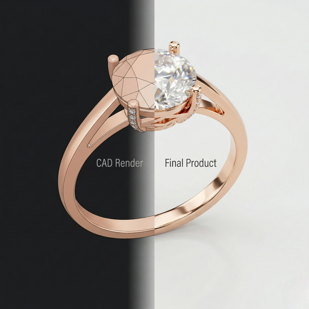 2 Ct Round Solitaire Engagement Ring 18K Gold Laboratory Grown Diamond Luxury Ring