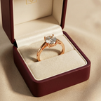1.5 Carat Round Engagement Ring 18K Gold Laboratory Grown Diamond Luxury Ring