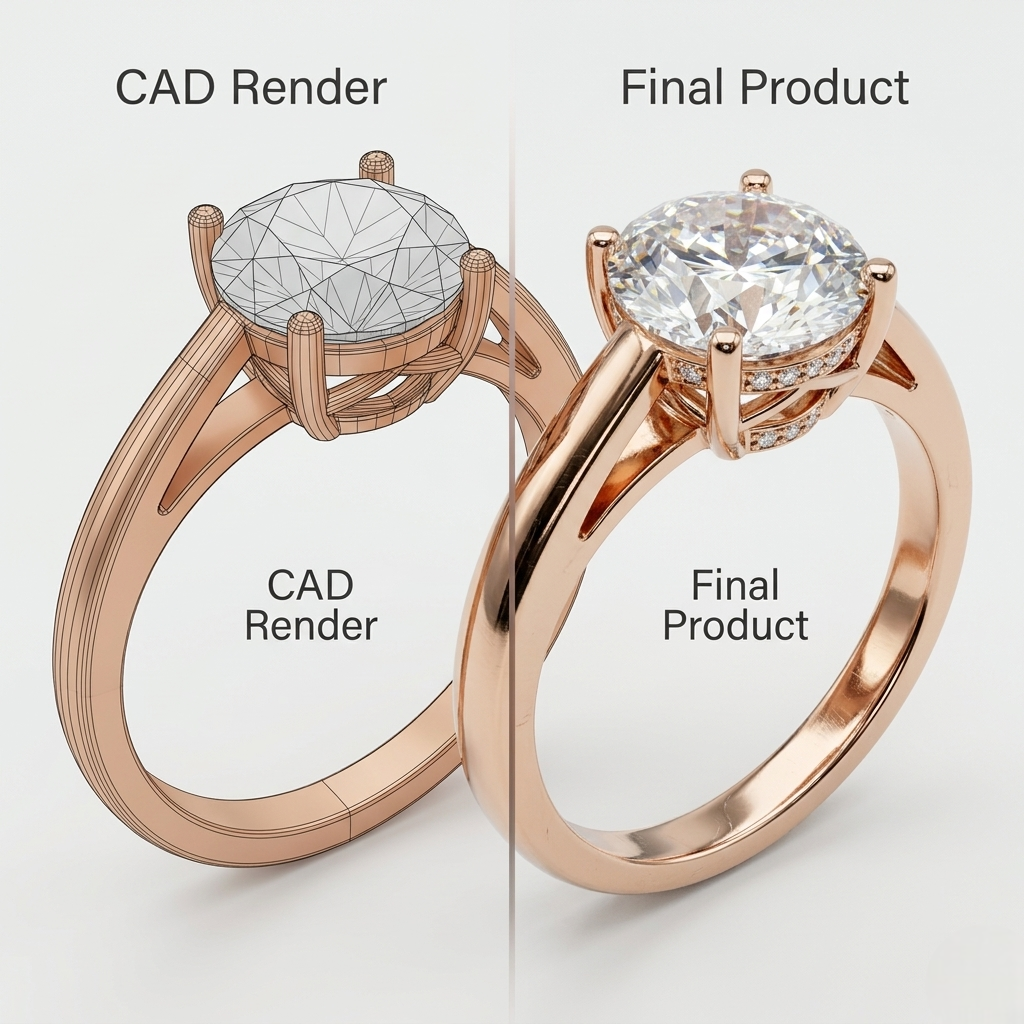 1.5 Carat Round Engagement Ring 18K Gold Laboratory Grown Diamond Luxury Ring