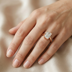 2 Ct Emerald Cut Lab Created Diamond Ring 18K Gold Luxury Ring