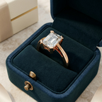 2 Ct Emerald Cut Lab Created Diamond Ring 18K Gold Luxury Ring