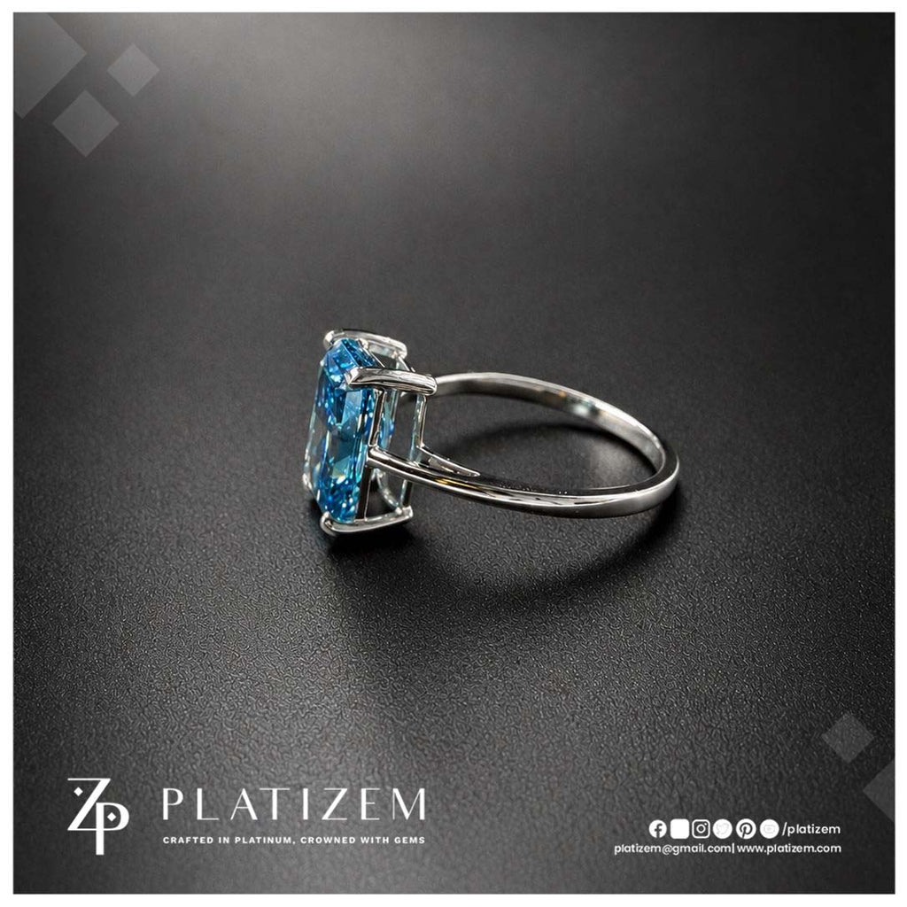 3 Carat Radiant Cut Fancy Blue Lab Grown Diamond Wedding Engagement Ring
