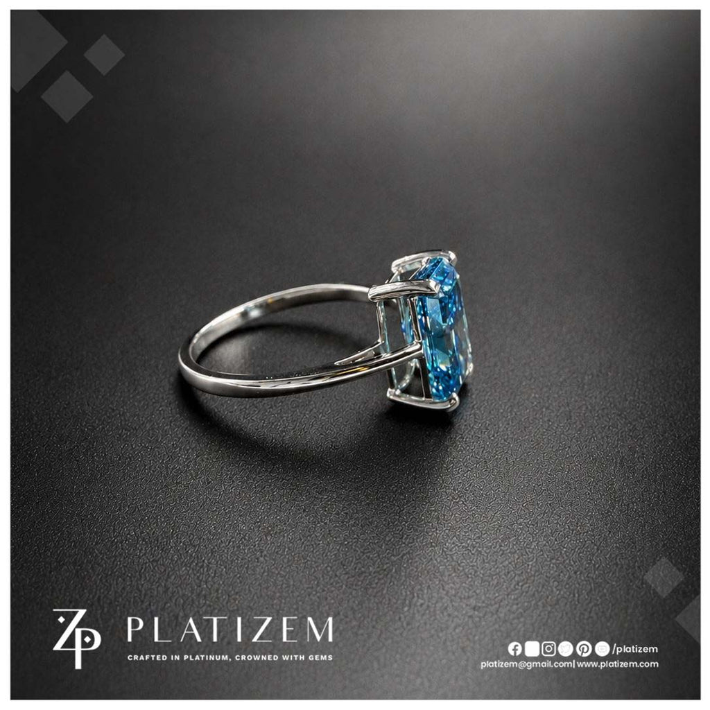 3 Carat Radiant Cut Fancy Blue Lab Grown Diamond Wedding Engagement Ring