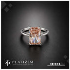 2.8 Ct Radiant Cut Fancy Vivid Pink Lab Grown Diamond Engagement Ring