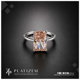 2.8 Ct Radiant Cut Fancy Vivid Pink Lab Grown Diamond Engagement Ring