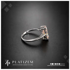 2.8 Ct Radiant Cut Fancy Vivid Pink Lab Grown Diamond Engagement Ring