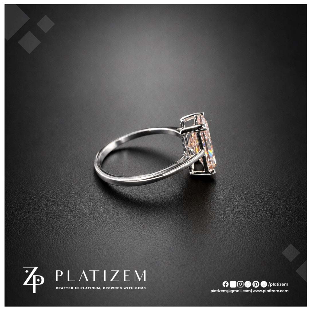 2.8 Ct Radiant Cut Fancy Vivid Pink Lab Grown Diamond Engagement Ring