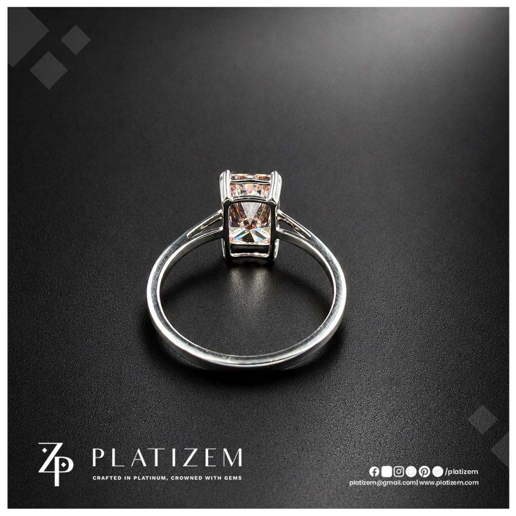2.8 Ct Radiant Cut Fancy Vivid Pink Lab Grown Diamond Engagement Ring