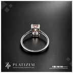 2.8 Ct Radiant Cut Fancy Vivid Pink Lab Grown Diamond Engagement Ring