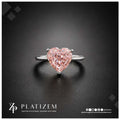 2.6 Carat Heart Shaped Fancy Pink Lab Grown Diamond Engagement Ring