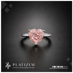 2.6 Carat Heart Shaped Fancy Pink Lab Grown Diamond Engagement Ring