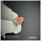 2.6 Carat Heart Shaped Fancy Pink Lab Grown Diamond Engagement Ring