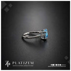 4 Carat Heart Shape Fancy Blue Lab Grown Diamond Engagement Ring
