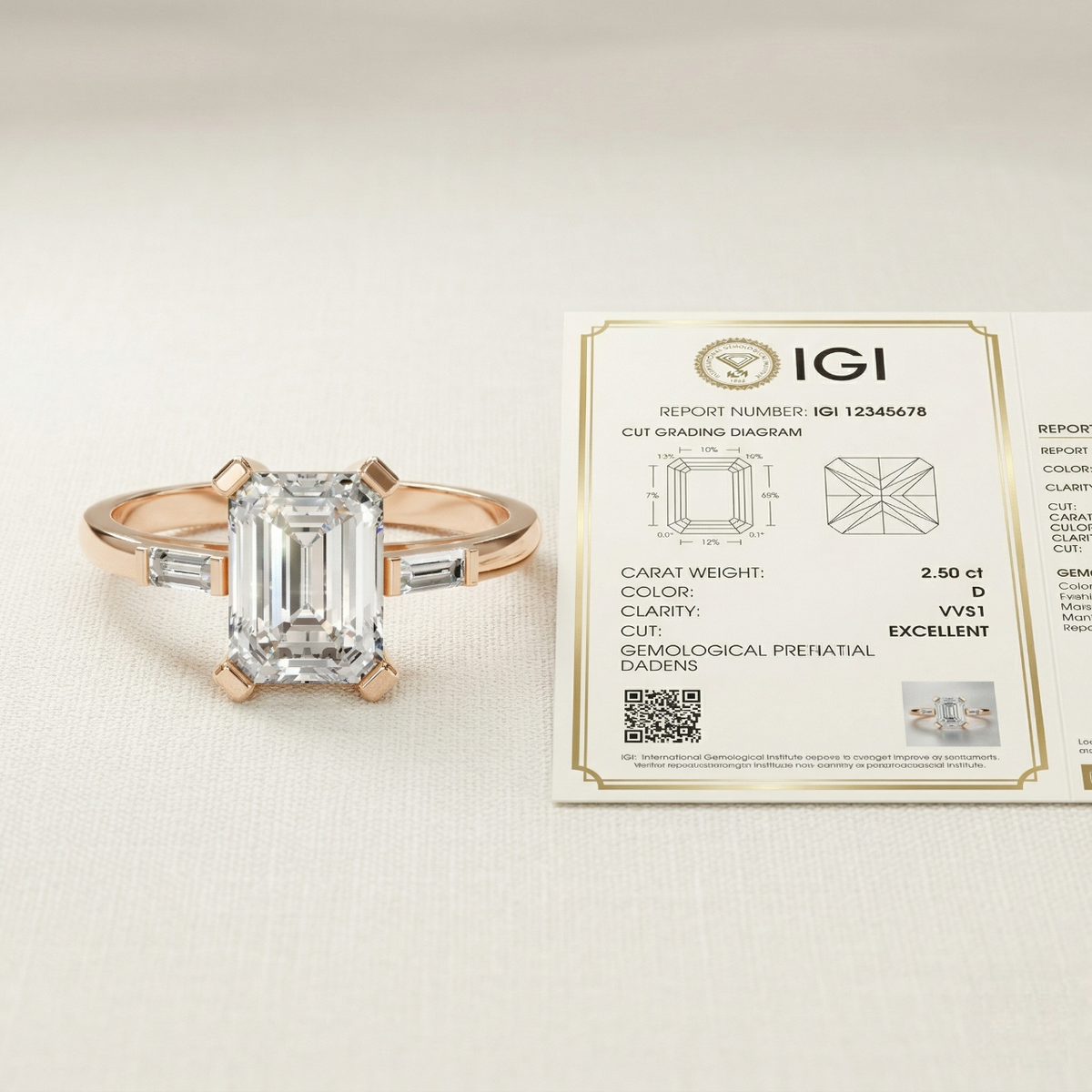 2 Carat Oval Lab Created Diamond Ring 18K Gold Luxury Ring
