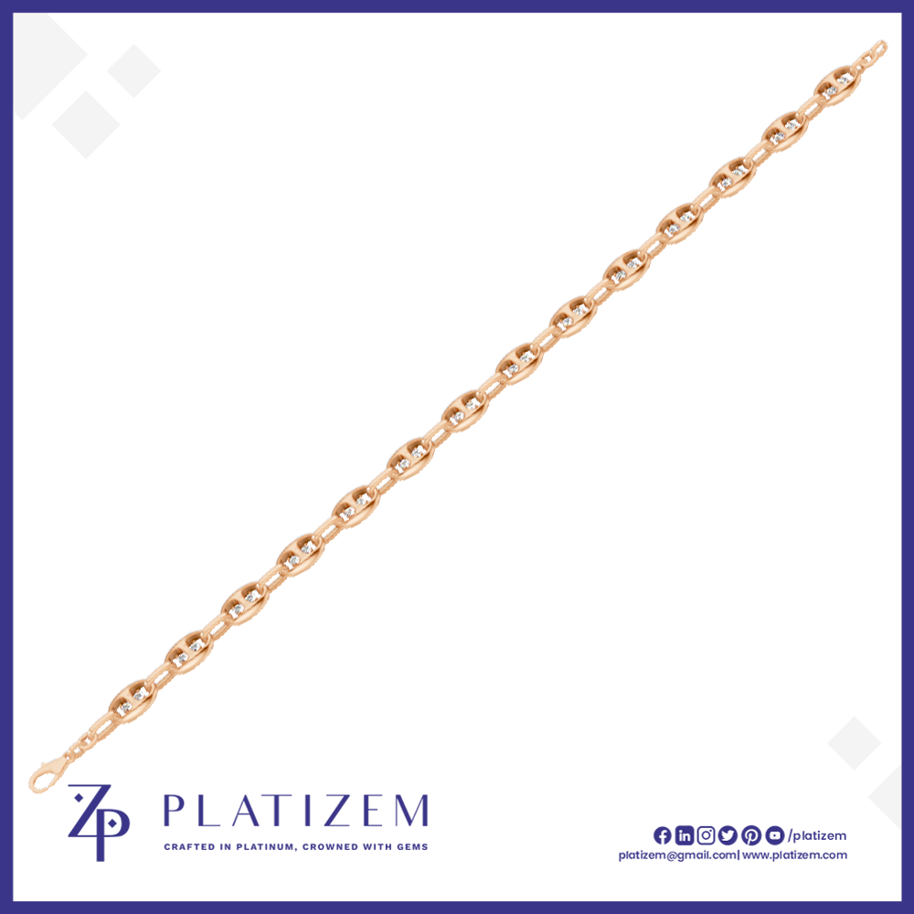 Gold Diamond Link Bracelet for Men Luxury Mens Jewelry with Stylish, Timeless Design
