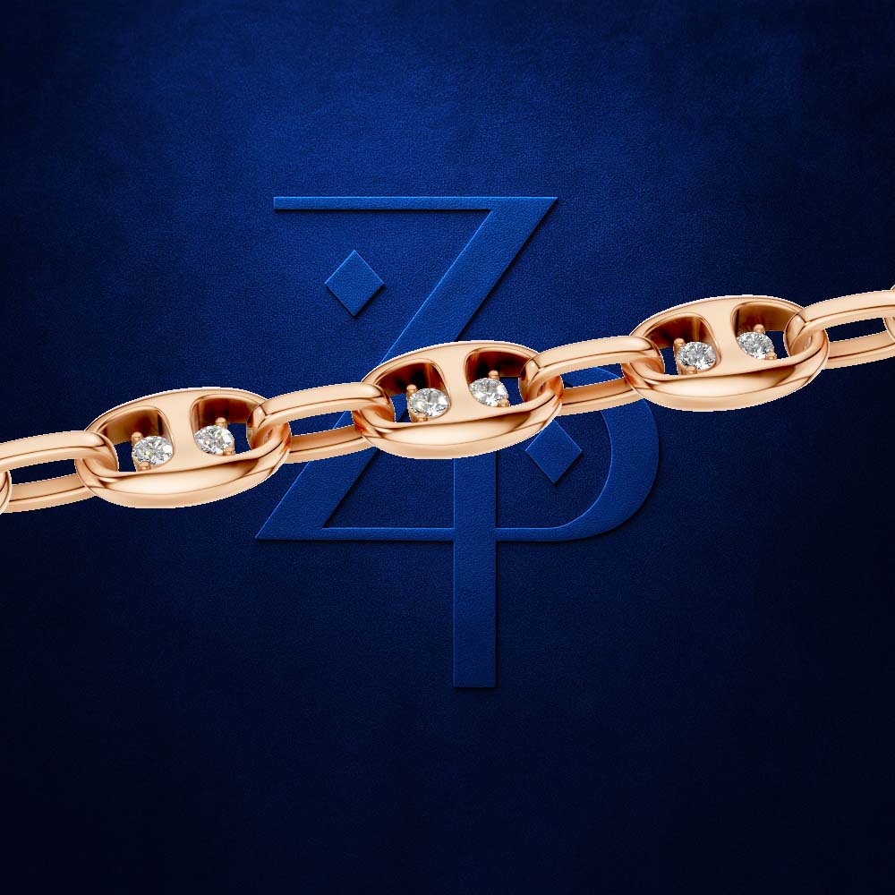 Gold Diamond Link Bracelet for Men Luxury Mens Jewelry with Stylish, Timeless Design