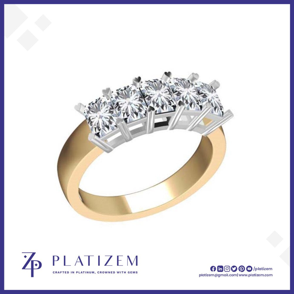 2 Carat Five Stone Diamond Ring for Women