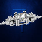 4 Carat Oval Diamond Chain Bracelet with Side Stones Fine Jewelry